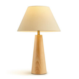 Furniturebox Uk Connie Wood Tapered Table Lamp - thumbnail 5