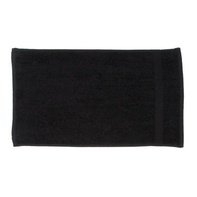 Towel City Luxury Guest Towel Black (One Size)