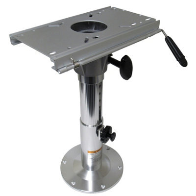 SecureFix Direct Aluminium Sliding Boat Seat Pedestal (Adjustable High Base Marine Fishing Speedboat Chair) - image 1