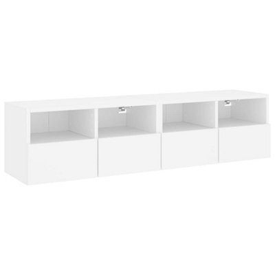 Berkfield Durable Tv Wall Cabinets 2 Pcs White 60X30X30 Cm Engineered Wood - image 1