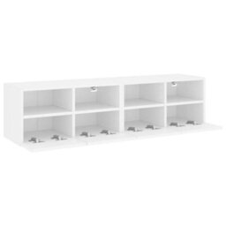 Berkfield Durable Tv Wall Cabinets 2 Pcs White 60X30X30 Cm Engineered Wood - thumbnail 7
