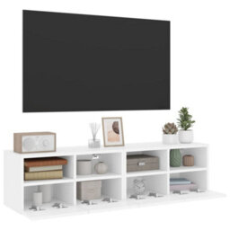 Berkfield Durable Tv Wall Cabinets 2 Pcs White 60X30X30 Cm Engineered Wood - thumbnail 5