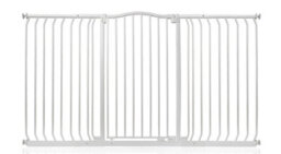 Bettacare Extra Tall Curved Top Dog Gate, 161Cm - 170Cm, Matt White, Extra Tall 100Cm In Height, Pressure Fit Pet Gate - thumbnail 1