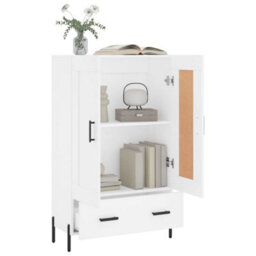 Berkfield Highboard White 69.5X31X115 Cm Engineered Wood - thumbnail 4
