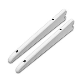 Mkgt Twin Slot Wall Mounted Shelving Bracket, Heavy Duty Steel Brackets For Garage, Shed Indoor Storage (370mm - Pack Of 2) - thumbnail 1