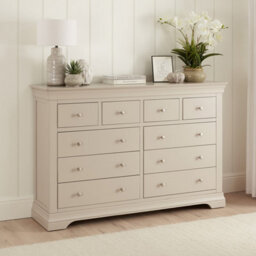 Wilmslow Dove Grey Painted Extra Large Jumbo 10 Drawer Chest - thumbnail 1