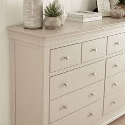 Wilmslow Dove Grey Painted Extra Large Jumbo 10 Drawer Chest - thumbnail 4
