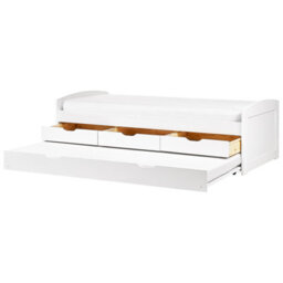 Beliani Trundle Bed Pine Wood Petiville 90 X 200 Cm (Eu Single) White - thumbnail 7