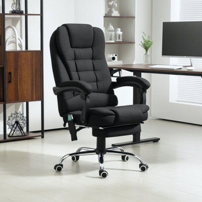 vibrating face wand Vinsetto Massage Office Chair With Foot Rest, Executive Office Chair W main image 0