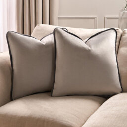 OHS 2 Pack Matte Velvet Piped Cushion Covers, Grey - 45 X 45Cm - thumbnail 7