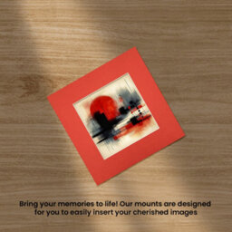 Ak Frames 8X8 Poppy Red Picture Mounts To Fit 5X5 Aperture Size - Mount Board Only (No Frame Included) - thumbnail 5