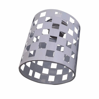 Metal Easy Fit Drum Cage Ceiling Light Shade Hollow Out Lamp Shade For Ceiling Pendant Light For Kitchen, Hall - image 1
