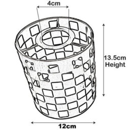 Metal Easy Fit Drum Cage Ceiling Light Shade Hollow Out Lamp Shade For Ceiling Pendant Light For Kitchen, Hall - thumbnail 2