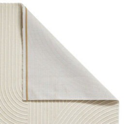Cream Optical 3D Washable Abstract Modern Dining Room Bedroom & Living Room Rug-120Cm X 170Cm - thumbnail 9