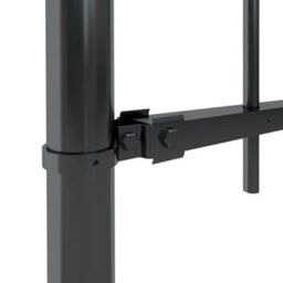 Walplus Garden Fence With Hoop Top Steel 359X60 Cm Black - thumbnail 4