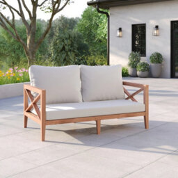 Eterna Amalfi Solid Teak Wood Outdoor Garden Bench - (H) 74.1Cm X (L) 157.5Cm