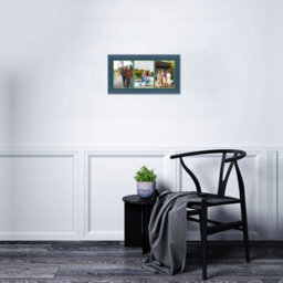 AK Frames 16X8 Navy Blue Classic Multi Photo Frame With Emerald Mount - Holds 3 Apertures (3X) 7X5 Photos - thumbnail 3