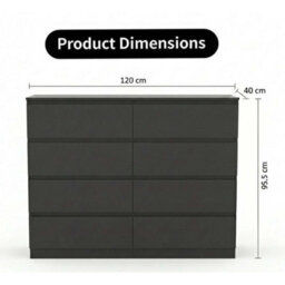 Modern Chest Of 8 Drawers Wooden Bedside Side Table Storage Furniture Cabinet - thumbnail 2