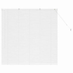 Berkfield Window Blind With Curtains Manual White Aluminium - thumbnail 2