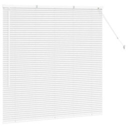 Berkfield Window Blind With Curtains Manual White Aluminium - thumbnail 5