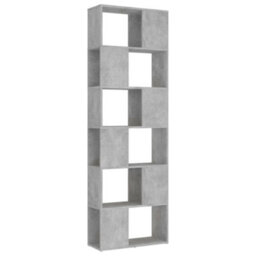 Vidaxl Book Cabinet Room Divider Concrete Grey 60X24X186 Cm Engineered Wood Book Cabinet Room Dividers - thumbnail 2