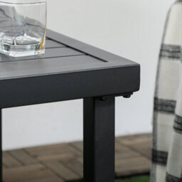 Outsunny Garden Side Table Coffee Table With Umbrella Hole For Patio Balcony - thumbnail 8