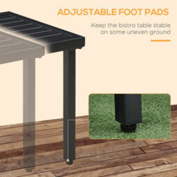 Outsunny Garden Side Table Coffee Table With Umbrella Hole For Patio Balcony - thumbnail 6