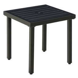 Outsunny Garden Side Table Coffee Table With Umbrella Hole For Patio Balcony - thumbnail 2