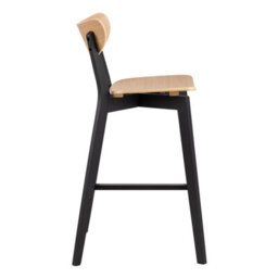 Furniture To Go Roxby Bar Stool, Black And Oak Set Of 2 - thumbnail 3