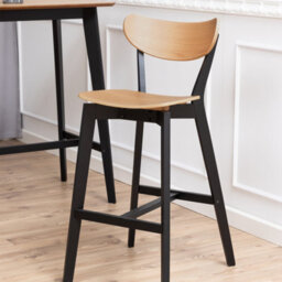 Furniture To Go Roxby Bar Stool, Black And Oak Set Of 2 - thumbnail 6