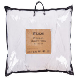 Beliani Bed Pillow Pelister Low Microfibre 80 X 80 Cm White - thumbnail 4