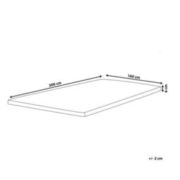 Beliani Memory Foam Mattress Topper Slumber 160 X 200 Cm (Eu King Size) - thumbnail 3