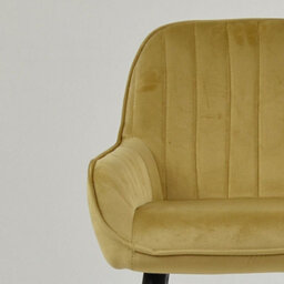 Lakeland Furniture Hamilton Camel Cream Velvet Black Fixed Leg Base Bar Stool - thumbnail 8