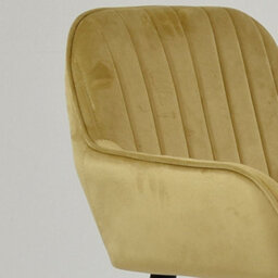 Lakeland Furniture Hamilton Camel Cream Velvet Black Fixed Leg Base Bar Stool - thumbnail 7