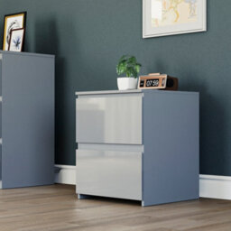 Lassic Vida Designs Glinton 4 Piece Grey Fsc Bedroom Set - (5 Drawer Chest, 3 Door Wardrobe, 2 Drawer Bedside Chest X2) - thumbnail 6