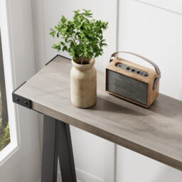 London Boutique Console Table, 2-Tier Slim Entryway Table, Narrow Wood Sofa Tables Behind Couch For Small Spaces 110 X 21 X 80 Cm - thumbnail 4