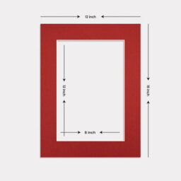 Ak Frames 16X12 Crimson Picture Mounts To Fit 12X8 Aperture Size - Mount Board Only (No Frame Included) - thumbnail 3
