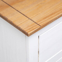 Vidaxl Sideboard White 93X40X80 Cm Solid Pinewood Panama Range - thumbnail 8