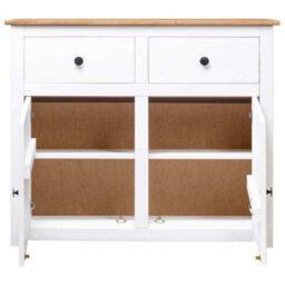 Vidaxl Sideboard White 93X40X80 Cm Solid Pinewood Panama Range - thumbnail 7