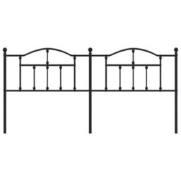 Berkfield Metal Headboard Black 193 Cm - thumbnail 3