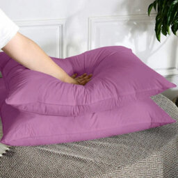 Ameha Bedding Pillowcase-Plain Dyed Purple Breathable Envelope Durable Pillow Cover 2 Pair (50 X 75 Cm) Pillow Covers - thumbnail 5
