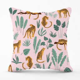 Warren Reed Designer Hand Drawn Leopards Cushions 60Cm X 60Cm - thumbnail 1