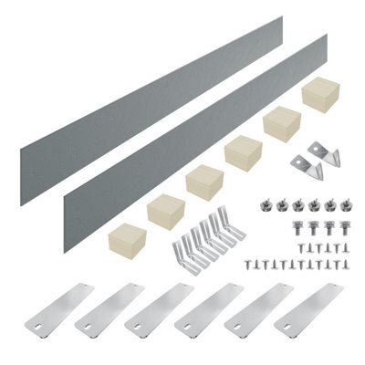 Rinse Bathrooms Smc Riser Kit For Rectangular Shower Tray Up To 1800mm - 2X1800mm Anthracite Panels - image 1