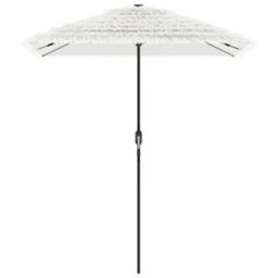Berkfield Garden Parasol With Steel Pole White 300X200X250 Cm - thumbnail 4