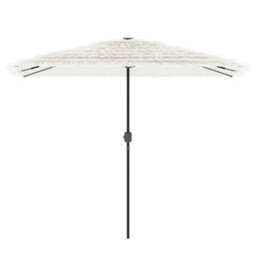 Berkfield Garden Parasol With Steel Pole White 300X200X250 Cm - thumbnail 3