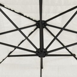 Berkfield Garden Parasol With Steel Pole White 300X200X250 Cm - thumbnail 8