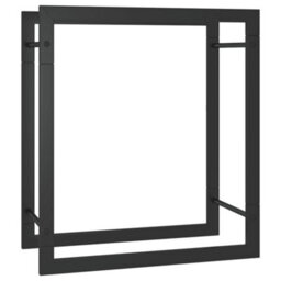 Vidaxl Firewood Rack Matt Black 50X28X56 Cm Steel Firewood Racks - thumbnail 1