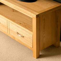 London Oak 90Cm Small Tv Unit - Fully Assembled By Roseland Furniture - thumbnail 5