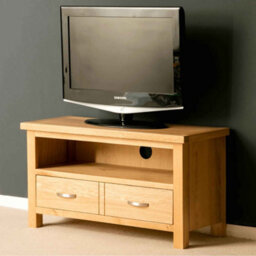 London Oak 90Cm Small Tv Unit - Fully Assembled By Roseland Furniture - thumbnail 3