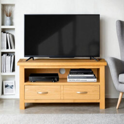 London Oak 90Cm Small Tv Unit - Fully Assembled By Roseland Furniture - thumbnail 2